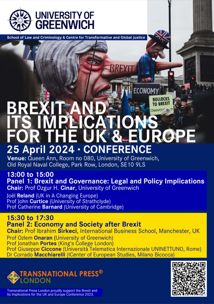 Brexit and It s Impact Conference at Greenwich.. April 2024